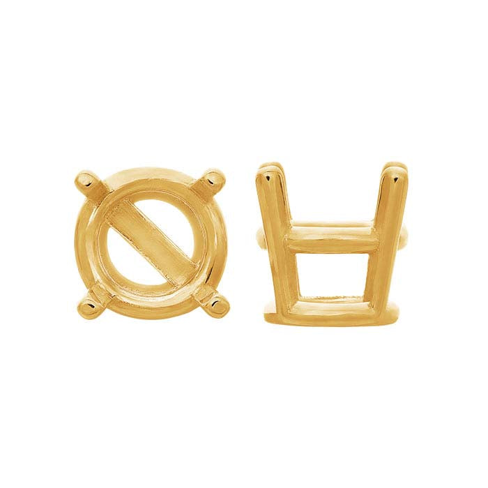 Round Basket 4-Prong Setting with Bar