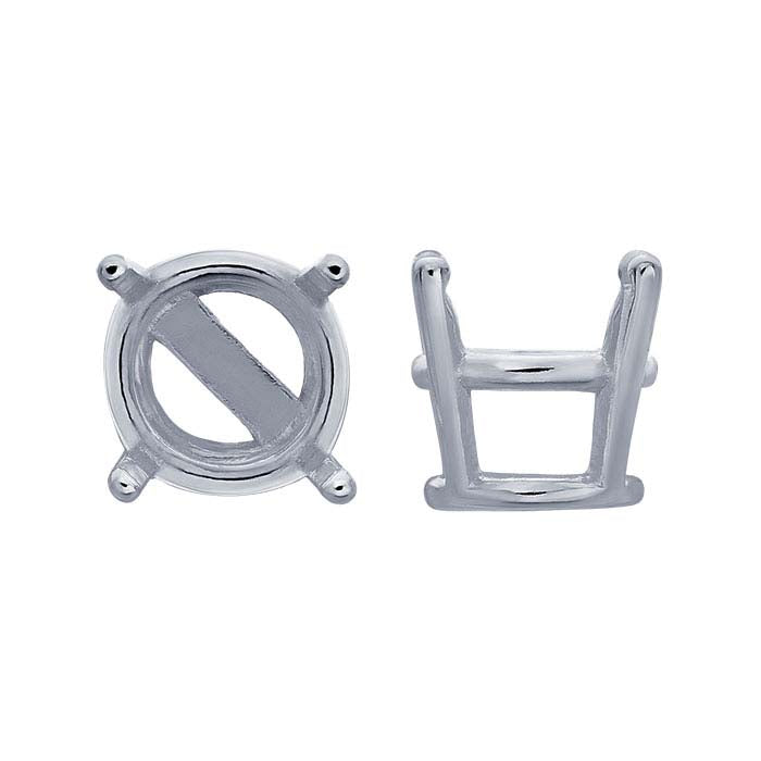 Round Pre-Notched 4-Prong Setting with Bar