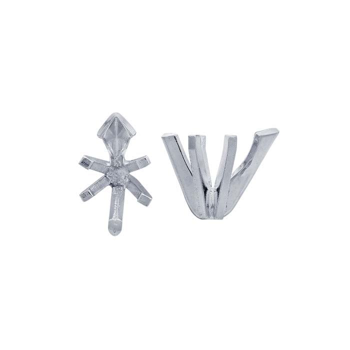 14K White Gold Pear 6-Prong Setting