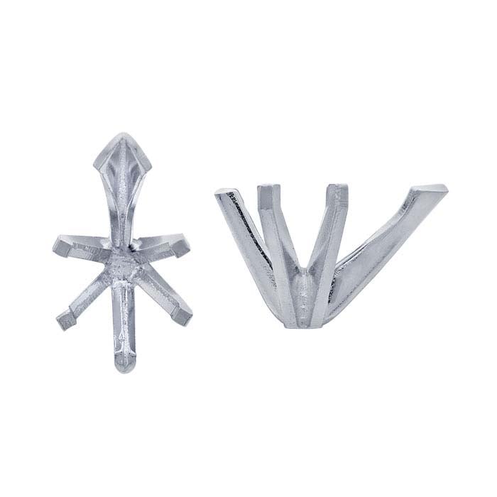 14K White Gold Pear 6-Prong Setting