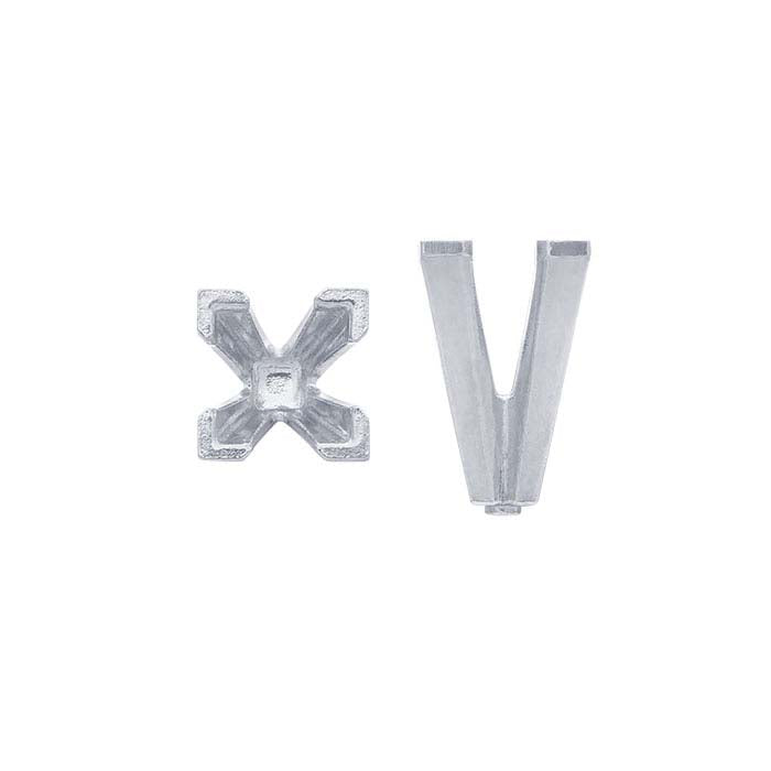 14K White Gold Princess 4-Prong Setting