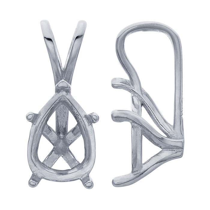 14K Gold Pear Pendant Mounting