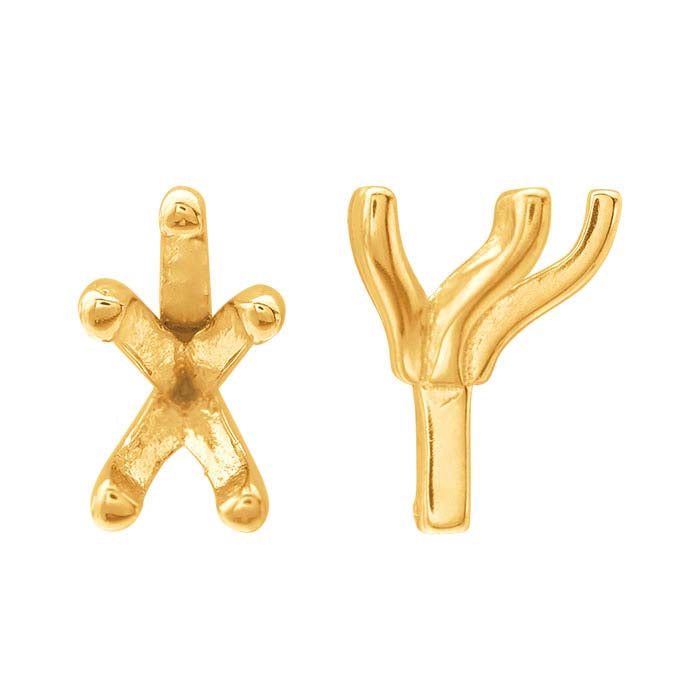 Gold Pear 5-Prong Setting with Peg