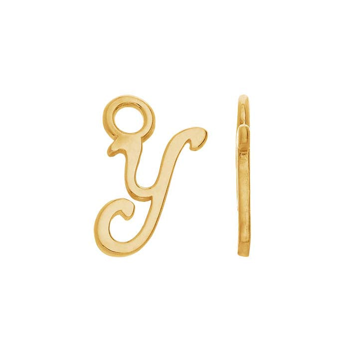 14K Yellow Gold Mini Alphabet Charm