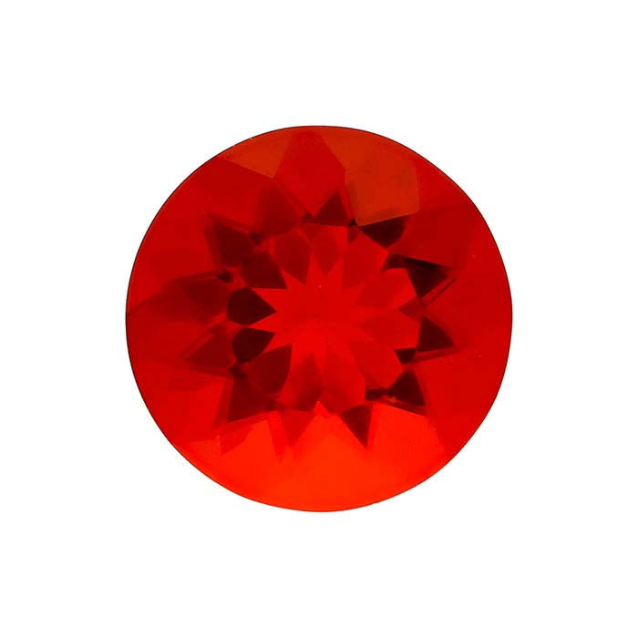 Mexican Fire Opal Round Faceted Gemstone