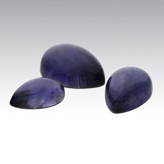 Iolite 9 x 6mm Pære Cabochon