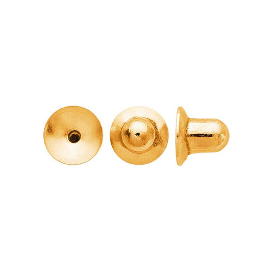 14K Yellow Gold Threaded Ear Nut