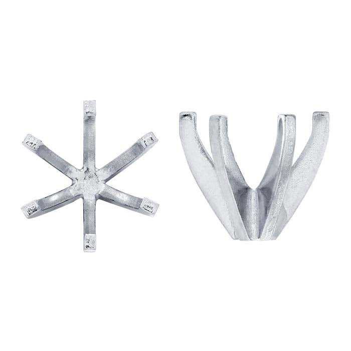 14K White Gold Round Low-Base 6-Prong Setting