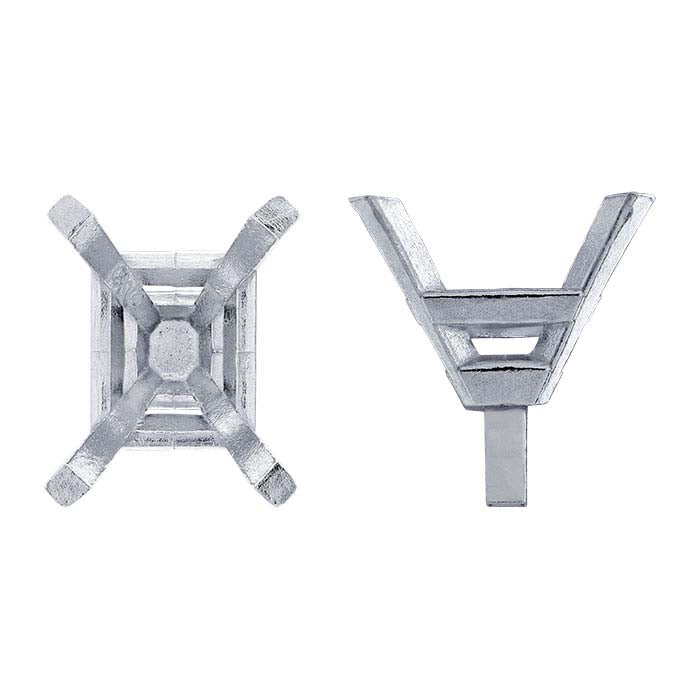 Emerald-Cut 4-Prong Setting with Peg