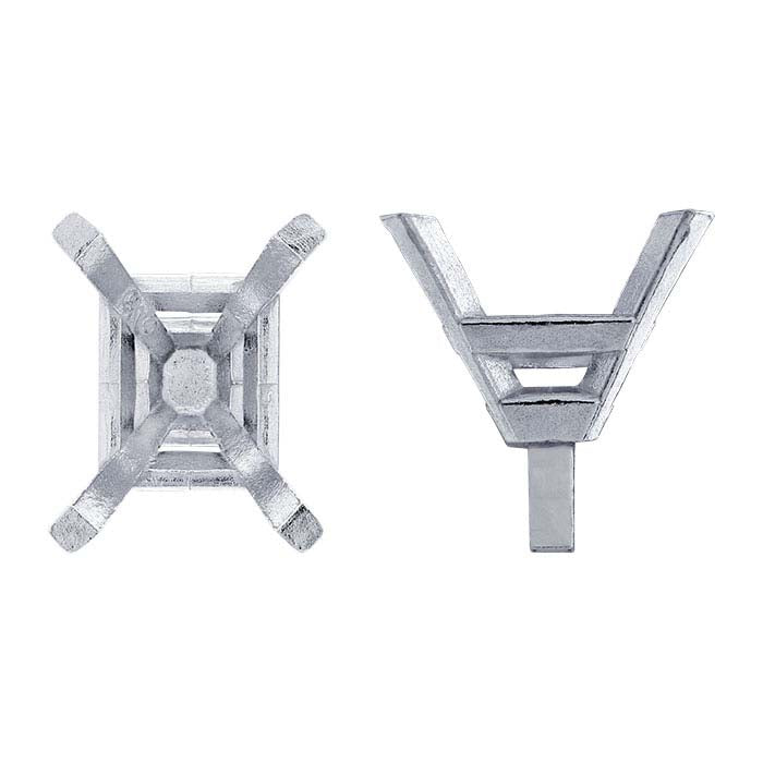 Emerald-Cut 4-Prong Setting with Peg