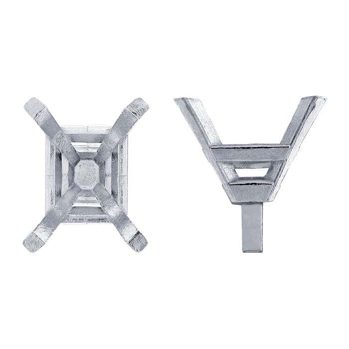 Emerald-Cut 4-Prong Setting with Peg