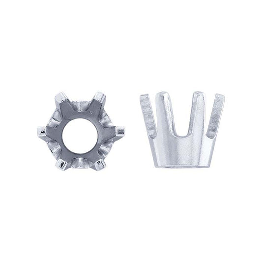 إعداد دائري بستة مخالب من الذهب الأبيض عيار 14 قيراطًا