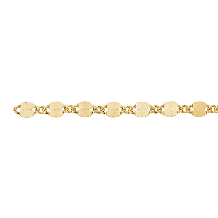 14/20 Yellow Gold-Filled Dapped Long & Short Chain