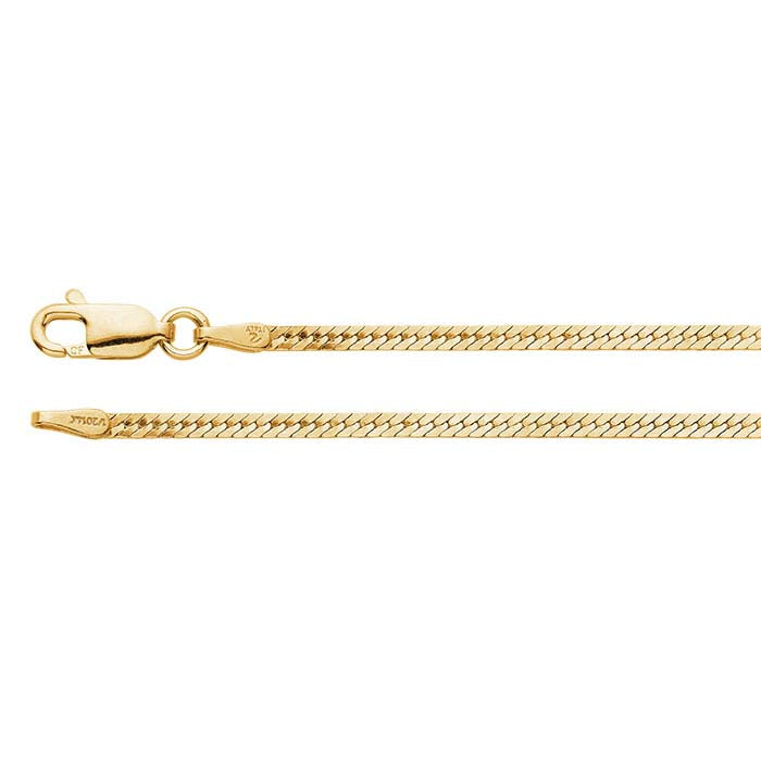 14K Yellow Gold Herringbone Chain