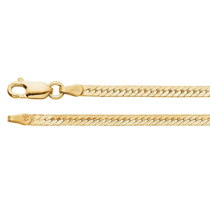 14K Yellow Gold Herringbone Chain