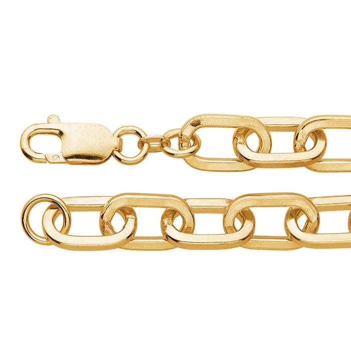 14/20 Yellow Gold-Filled Oval Cable Chain Bracelet