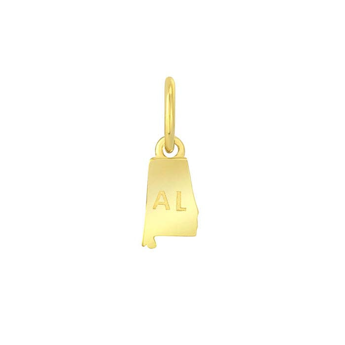 14K Yellow Gold State Charm