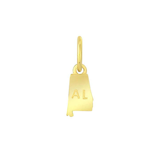 14K Yellow Gold State Charm