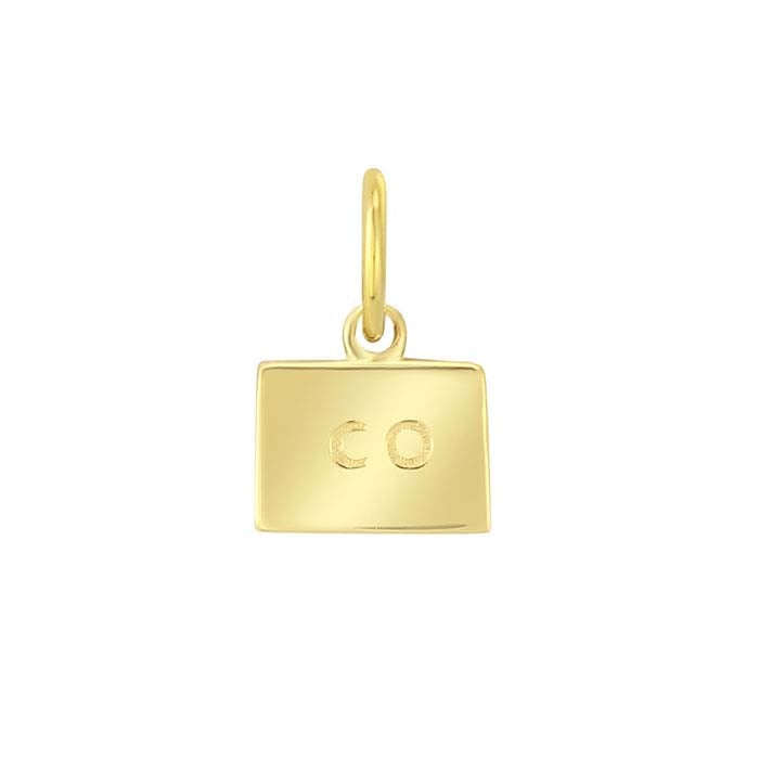 14K Yellow Gold State Charm