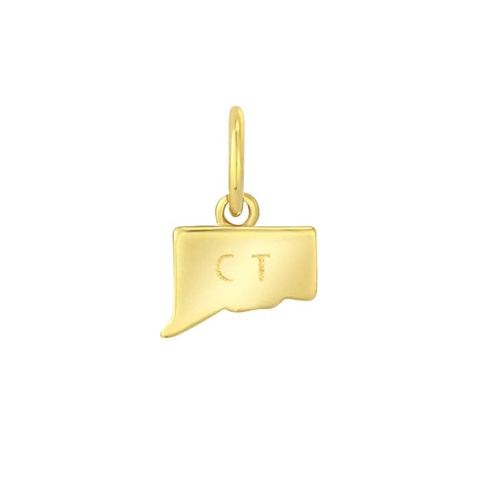 14K Yellow Gold State Charm