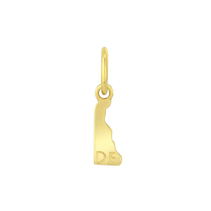 14K Yellow Gold State Charm