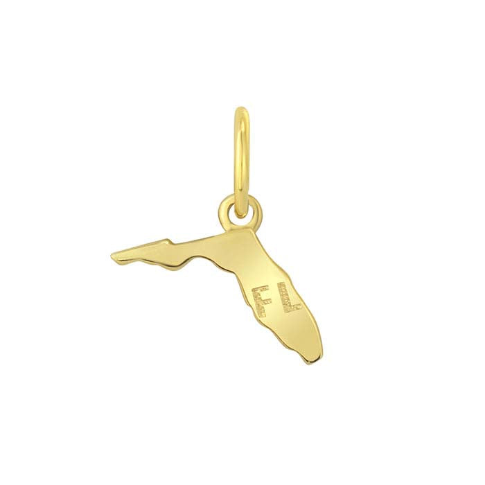 14K Yellow Gold State Charm