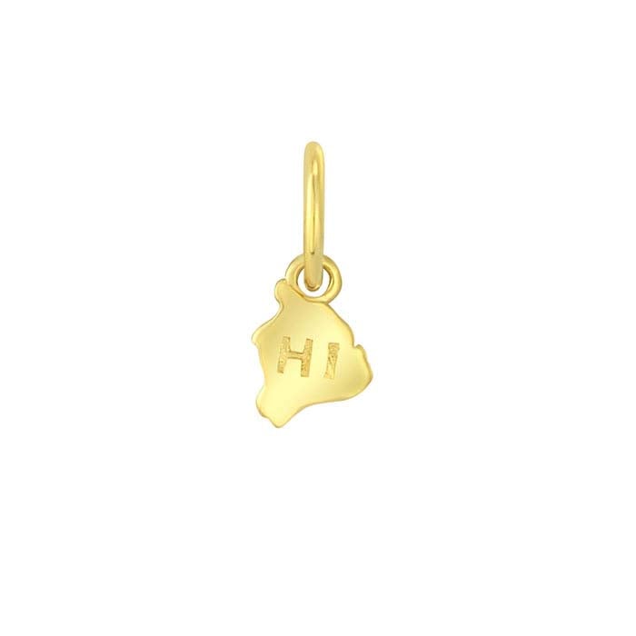 14K Yellow Gold State Charm