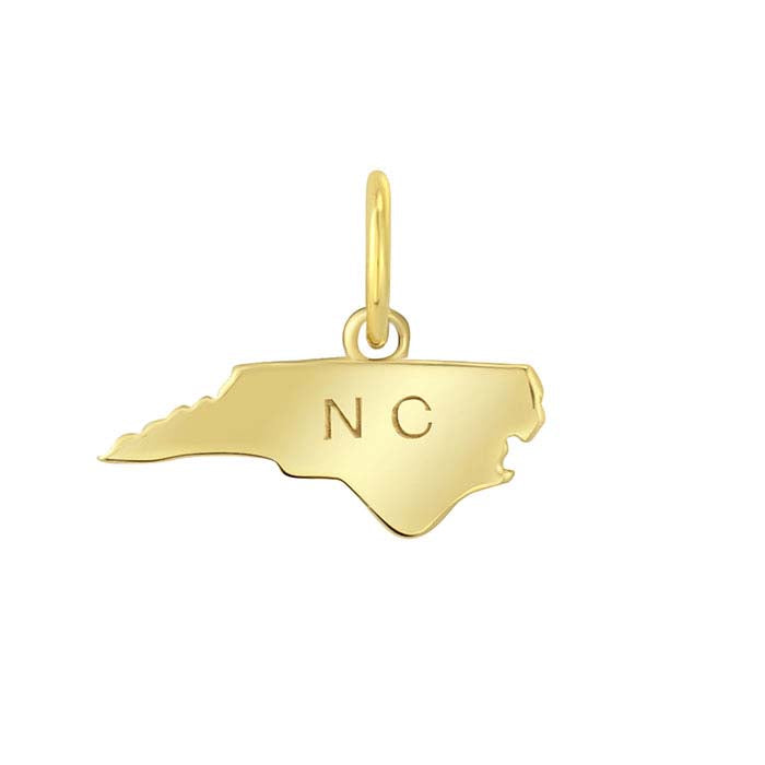 14K Yellow Gold State Charm