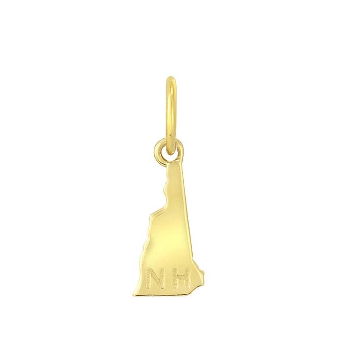 14K Yellow Gold State Charm