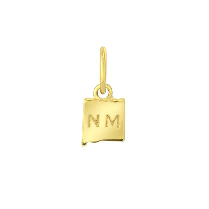 14K Yellow Gold State Charm