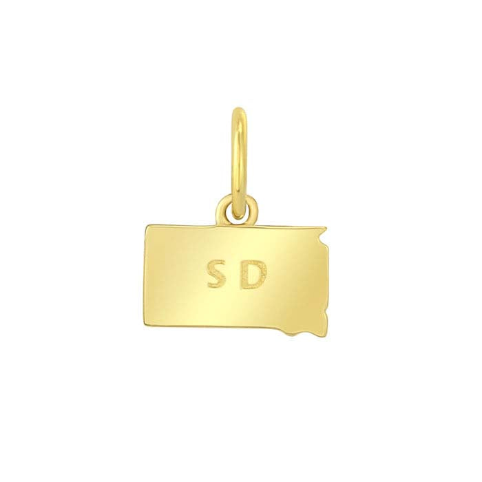 14K Yellow Gold State Charm