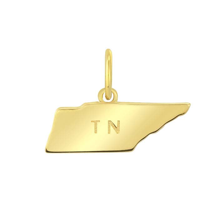 14K Yellow Gold State Charm