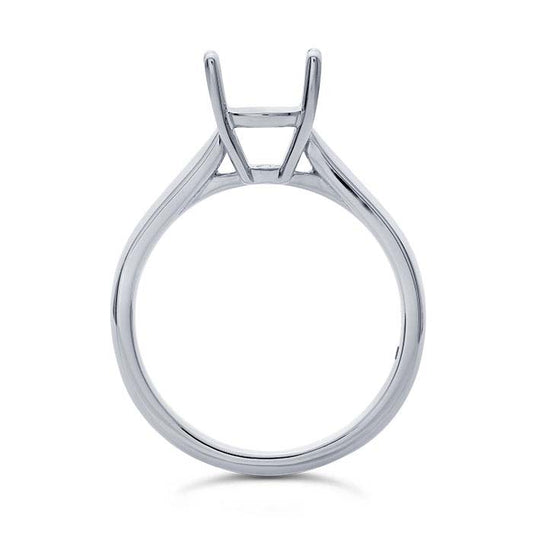Platinum Oval Engagement Ring Mounting