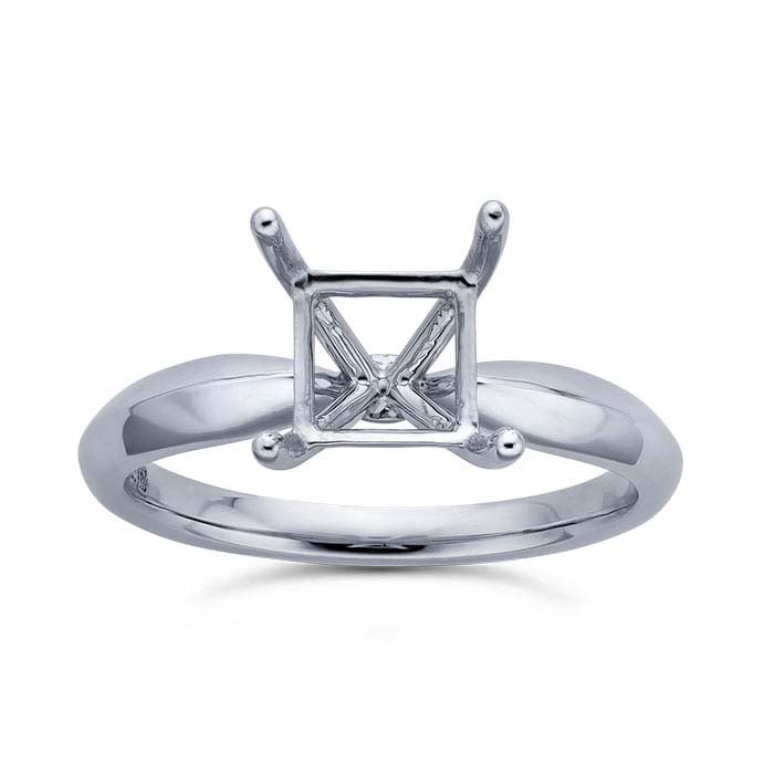 Platinum Princess Engagement Ring Mounting