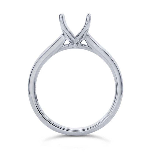 Platinum Round Engagement Ring Mounting