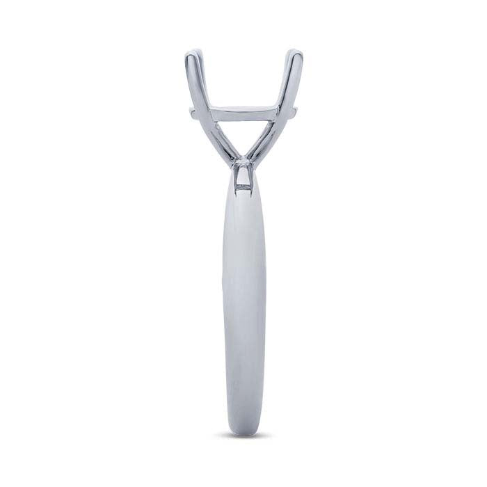 Platinum Round Engagement Ring Mounting