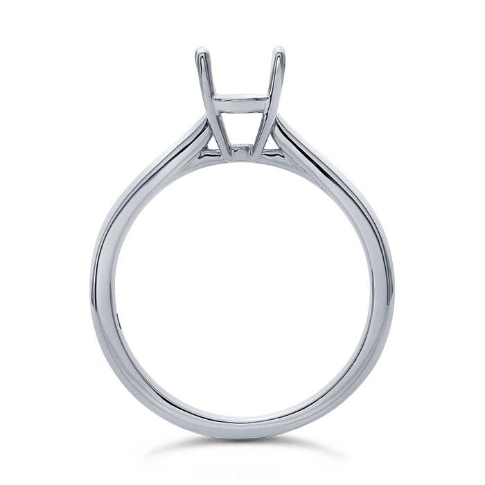 Platinum Oval Engagement Ring Mounting