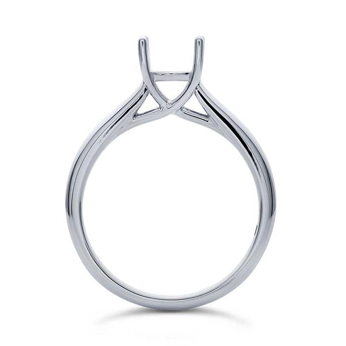 Platinum Round Engagement Ring Mounting