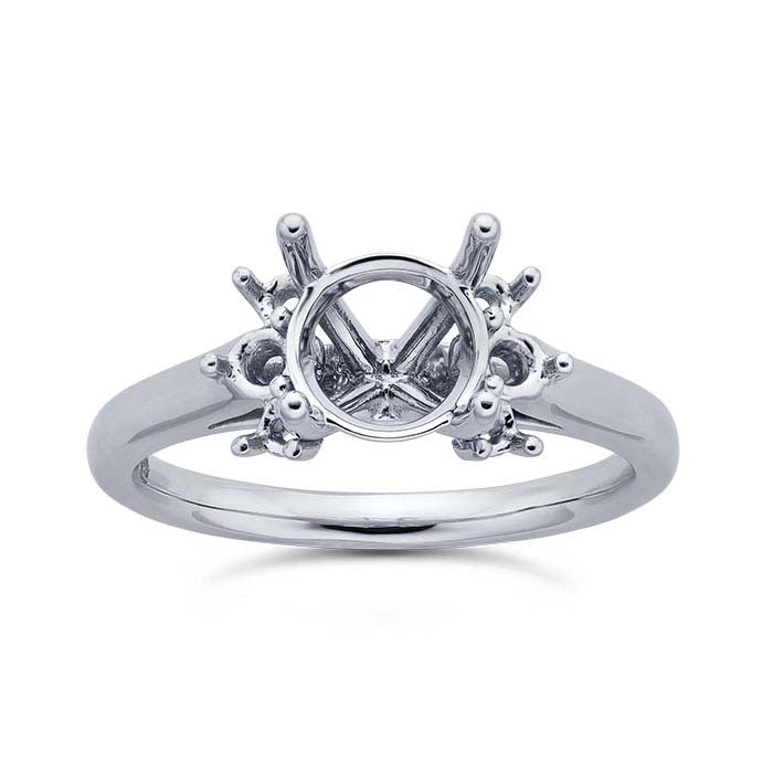 Platinum Multi Round Engagement Ring Mounting
