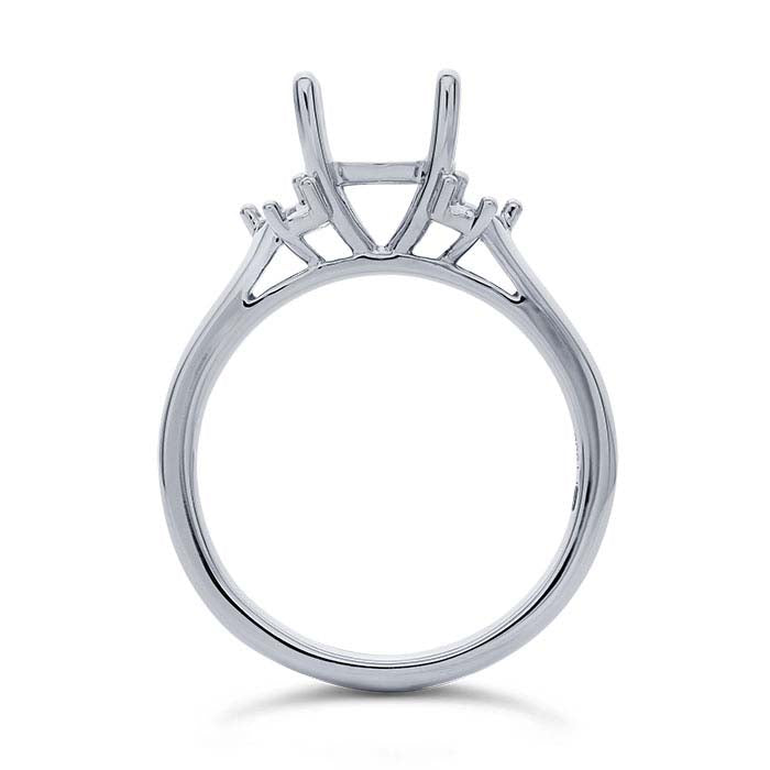 Platinum Multi Round Engagement Ring Mounting