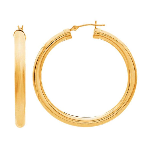 14/20 Yellow Gold-Filled Hoop Earrings