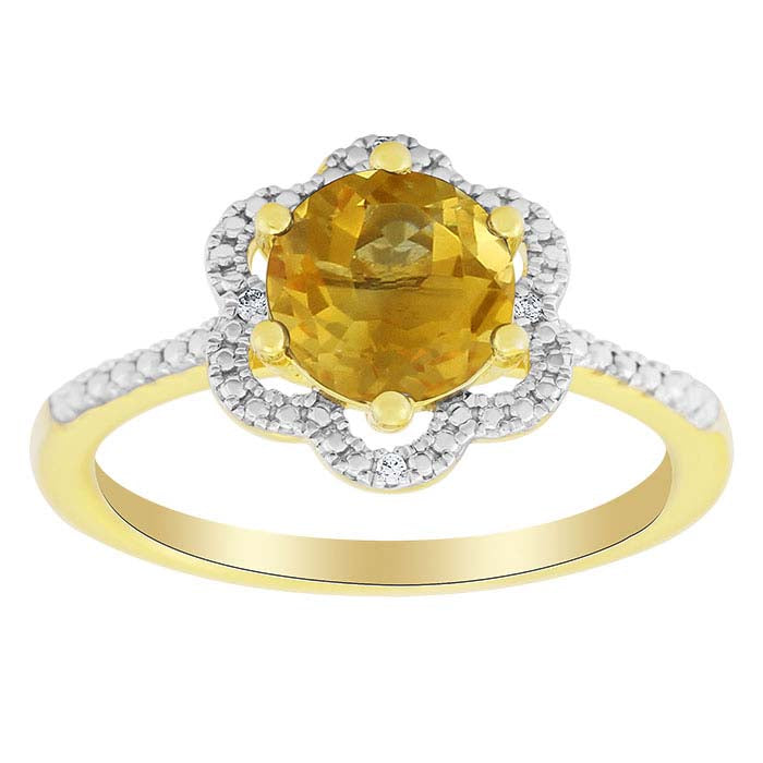 Gemstone- & Lab-Grown Diamond-Set Ring