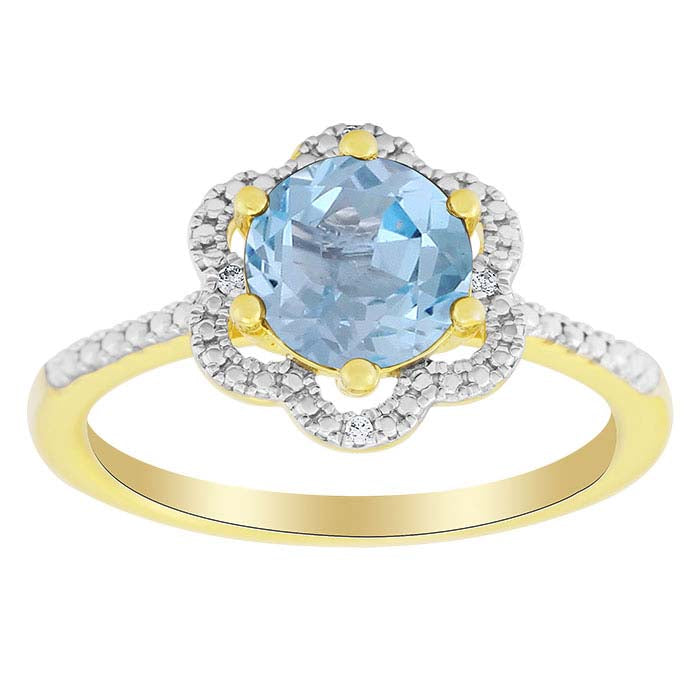 Gemstone- & Lab-Grown Diamond-Set Ring