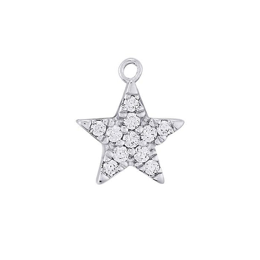 Sterling Silver CZ-Set Star Charm