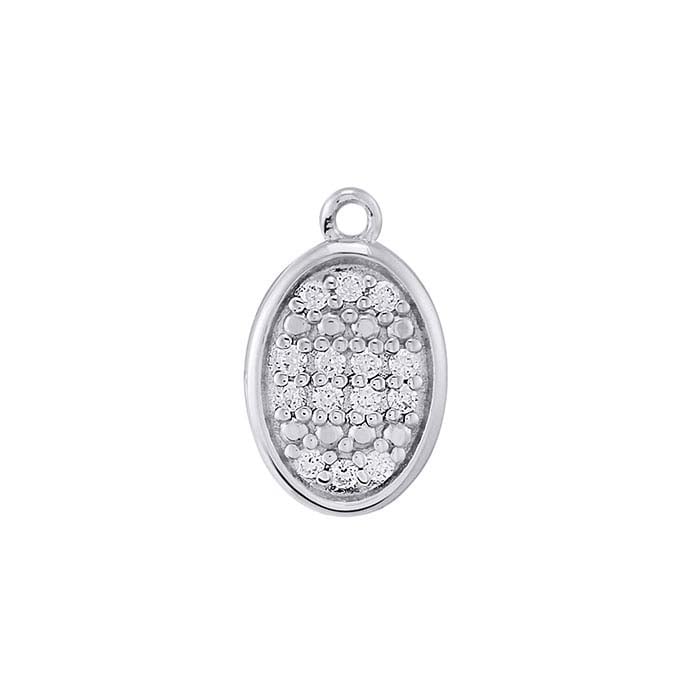 Sterling Silver Oval Charm