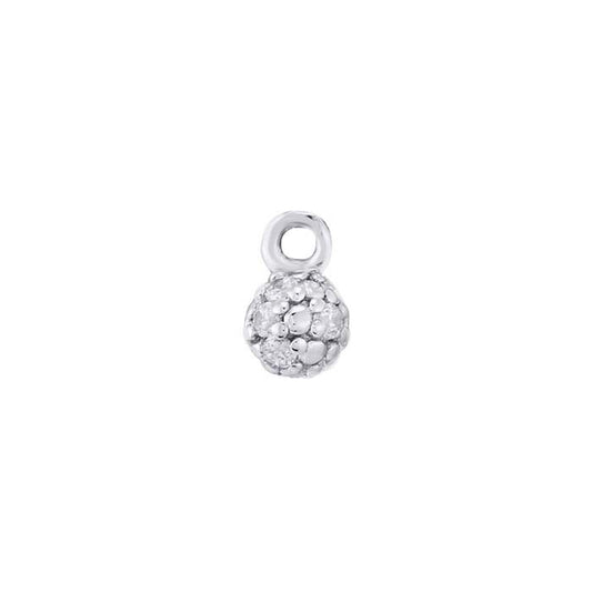 Sterling Silver CZ-Set Ball Charm