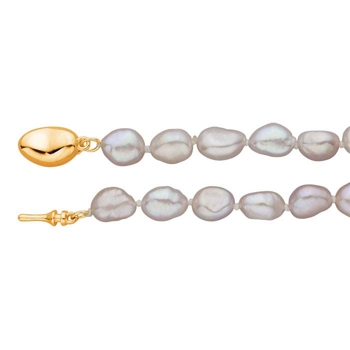 Natural 6– Lavender/Pink Baroque Pearl Necklace