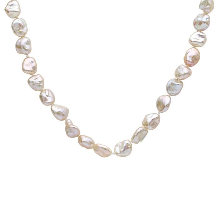 Natürliche 6–7 mm Keshi-Perlenkette