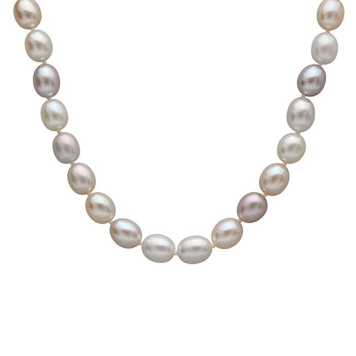 عقد لؤلؤ بيضاوي طبيعي 7.5–