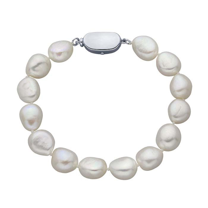 سوار لؤلؤ باروك أبيض طبيعي